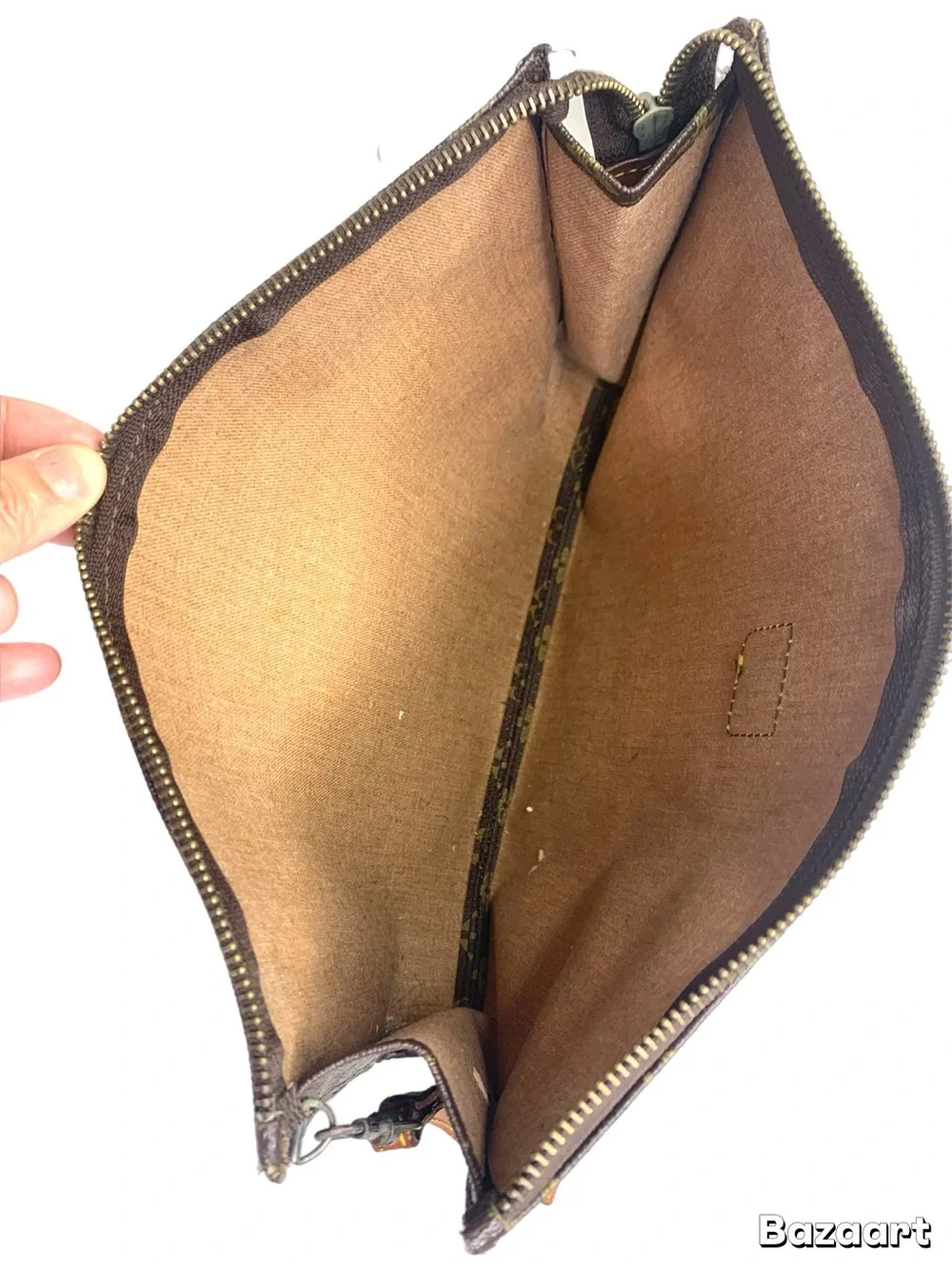 Louis Vuitton clutch monogram toiletry bag brown
